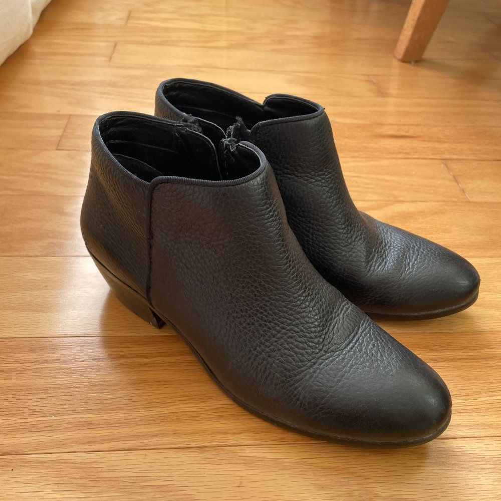 Sam Edelman Black Leather Booties Size 6